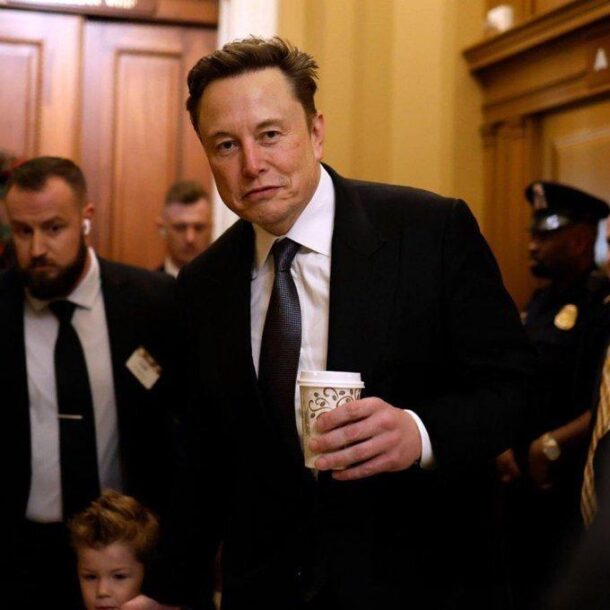 Elon Musk in Black Suit